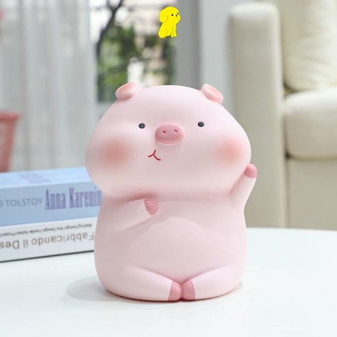 돼지 저금통 성인 귀여운 그물 붉은 창조적 인 큰 돼지 저금통, Meng Meng 돼지 둥근 눈은 안팎으로 할 수 있습