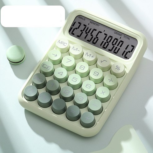LONGGU 계산기 도파민색상 사무용 계산기, 5개, 그린