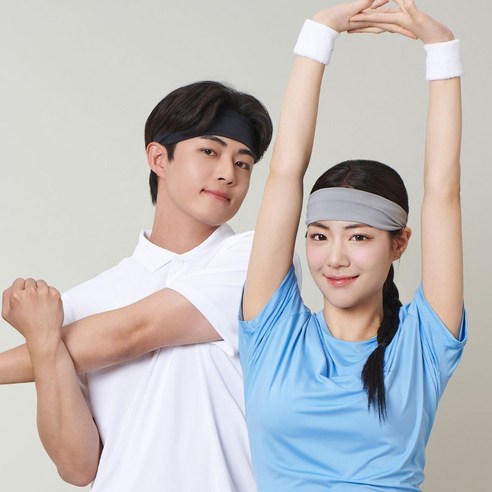 땀을 흡수하고 시원함을 유지하는 리레디 스포츠 쿨 땀흡수 헤어밴드