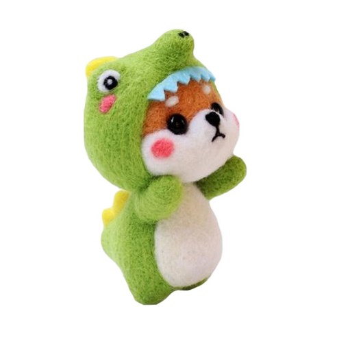 블루선 DIY 양모펠트 니들만들기 공룡시바, 1개