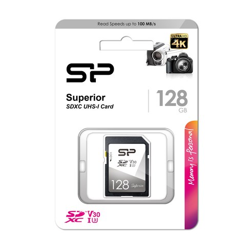 [실리콘파워]SDXC UHS-I U3 V30 128GB -SP128GBSDXCV3V10-, 1개