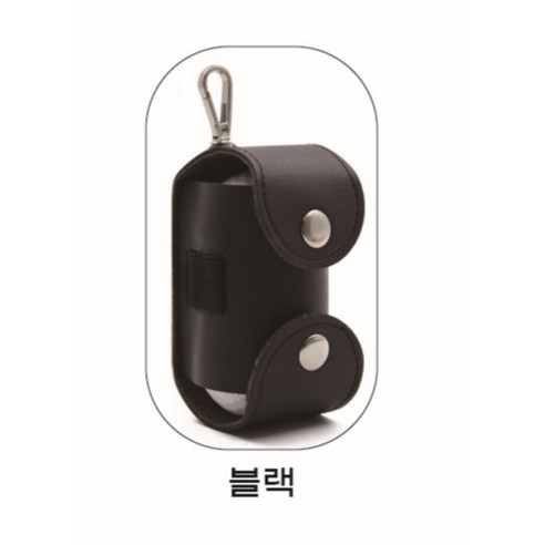 아일디 튼튼 편리한 가죽 골프공 파우치, 1개, 블랙