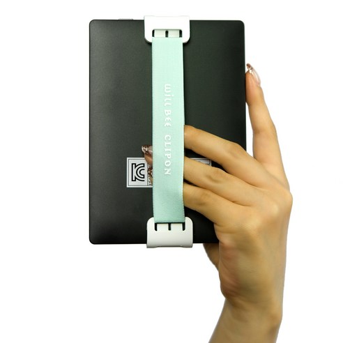 윌비 클립온 베이식 미니 (15.5 - 16cm 용) 핸드폰 이북리더기 핸드 스트랩, 1개, 민트