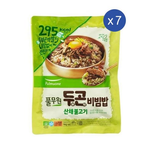 풀무원 두부곤약비빔밥 산채불고기, 400g, 12개