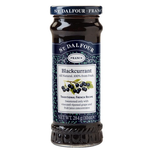 샹달프 100% 과일잼 블랙커런트 225mlSt. Dalfour Blackcurrant Deluxe Spread, 1개