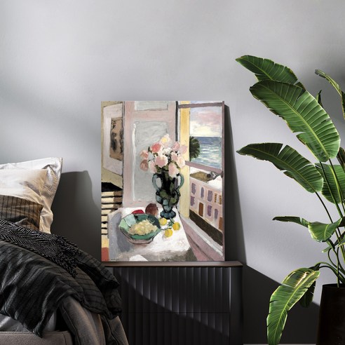 위모던 앙리 마티스 그림 거실 카페 인테리어 명화 포스터 캔버스 액자, 8.창가의 장미