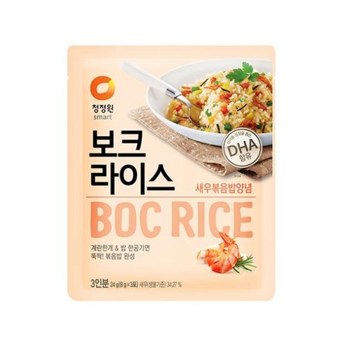 다봄마켓 [청정원]보크라이스 새우볶음밥양념 DHA함유 24g, 10개