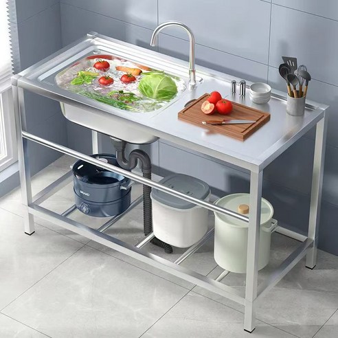 좁은 공간, 넓은 활용! Masarry 간이 싱크대 세트로 깔끔하게 해결했어요 주방싱크대