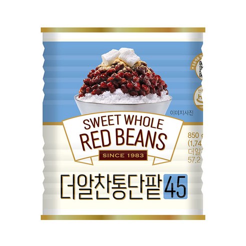 [화과방] 더알찬통단팥45(캔) 850g / 붕어빵 팥빙수 대두식품, 1개