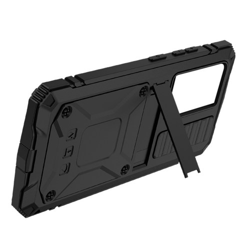 삼성 갤럭시 S21 Ultra 360 풀 메탈 갑옷 홀더를위한 r- 그냥 사례 삼성 S21 Ultra Case Shockproof, 검정, 하나