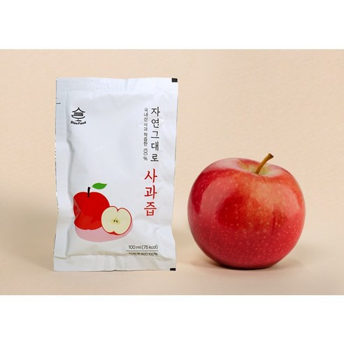 자연의 건강함을 그대로, 슬로푸드 자연 그대로 사과즙 NFC 100%