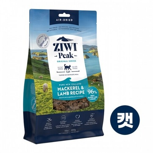 지위픽 캣 식품 고등어 앤 양고기 고양이 사료, 생선, 400g, 1개