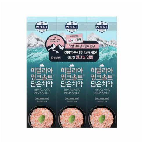 히말라야핑크솔트 담은 치약 아이스 카밍 민트, 100g, 15개