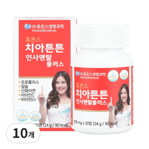 휴온스 치아튼튼 인사덴탈 플러스 시린이 치아건강 칼슘 프로폴리스 영양제
