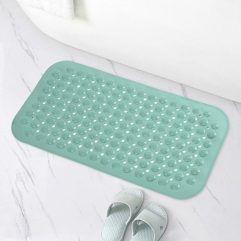 자파몽드 타일흡착 미끄럼방지 욕실매트(36X70CM) (민트) 발판매트 바닥깔판, 1개 욕실매트추천