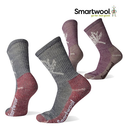 스마트울 여성용 클래식 하이크 라이트 쿠션 리프패턴 울 양말, S(210~235), DEEP NAVY, 1개