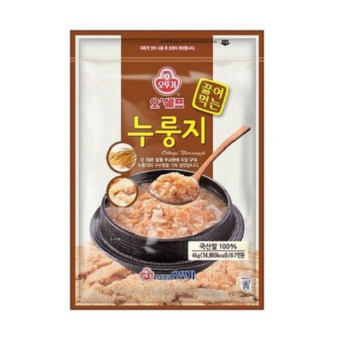 오뚜기 오쉐프 끓여먹는 누룽지 4kg, 1개