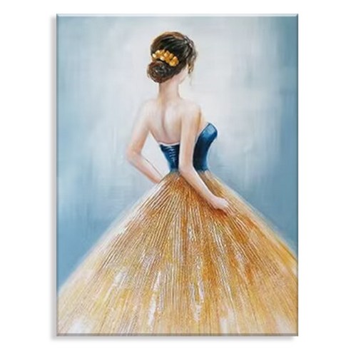 오로라데코덴 캔버스형 보석십자수 40x50cm, MK106 뒷모습의 소녀