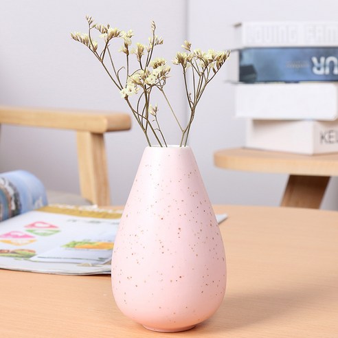 DFMEI 꽃병. 화병.Vase.--아이디어 마카롱 비견 기하학 병 세팅 거실 꽃꽂이 심플 테이블 드라이 플라워 꽃꽂이입니다기요, DFMEI.Yc083 [핑크]