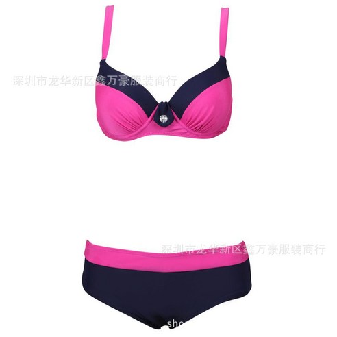 ANKRIC 바디프로필수영복 수영복 다색 비키니 사이즈 S-2XL 수영복 비키니 스트라이프 수집, 보라색 자줏빛 파란색