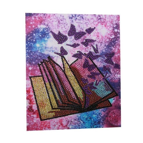 DIY 5D 다이아몬드 페인팅 특수 드릴 크로스 크래프트 스티치 아트 키트 홈 장식, 나비 2, {"사이즈":"25x30cm"}, {"수건소재":"수지 라인 석"}