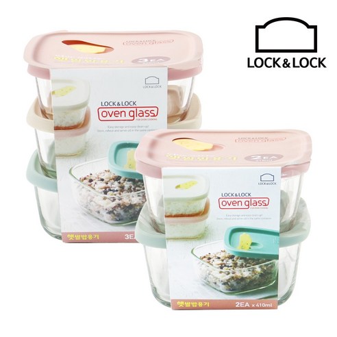[OKㅣ강추] 락앤락 오븐글라스 햇쌀밥용기 320ml 3p+410ml 2p [OKNOWㅣ추천상품]