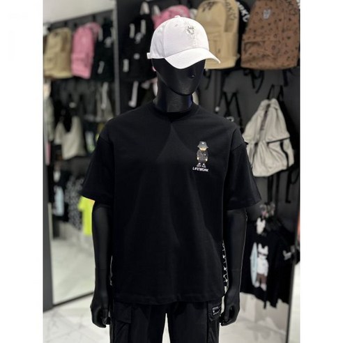 (라이프워크 공용) 체커보드 힙독 반팔 티셔츠 LW242TS107 40 BLACK 백화점 아울렛 (3438791)