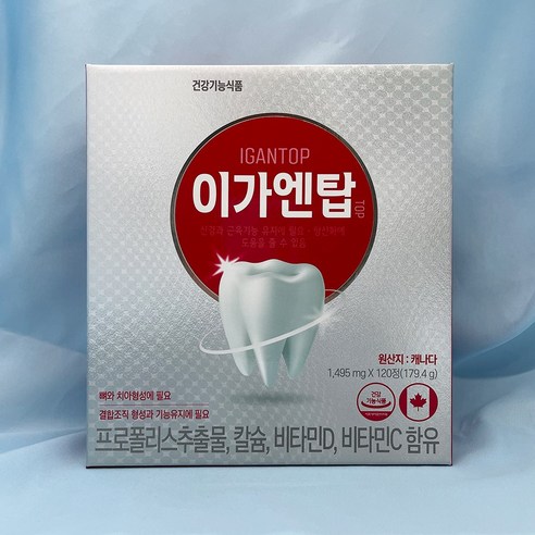 광동제약 이가엔탑 [약국정품] 프로폴리스 칼슘, 1개, 120정