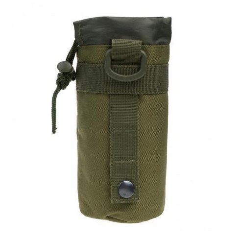 2-5pack 야외 전술 군사 몰리 물병 가방 주전자 파우치 홀더 가방, 2개, 녹색, 나일론