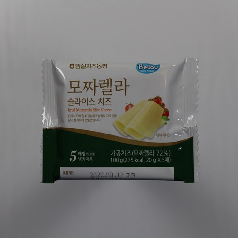 임실치즈농협 모짜렐라 슬라이스 치즈20gX5매 (1팩), 20g, 1개