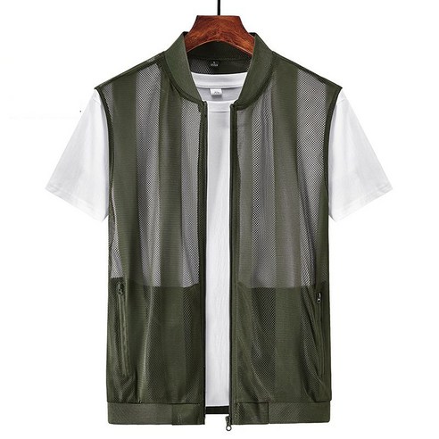 남자 여름 야상 조끼 얇은 메쉬 펀칭 포켓 조끼 자켓 Men''s Vest 뉴타임즈 L734H265
