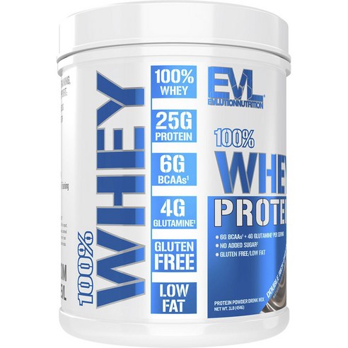 Evlution Nutrition 웨이 프로틴 더블 리치 초콜릿 맛, 1개, 454g