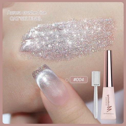 신비로운 홀로그램, 당신의 손끝에 펼쳐지는 아이스 크리스탈 캣츠 자석 젤 네일의 매혹적인 세계 자석네일