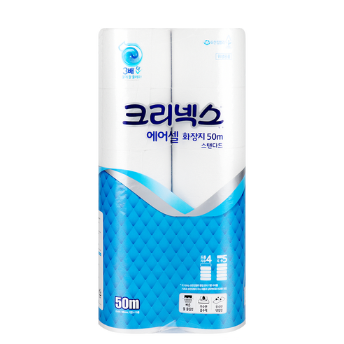 크리넥스 에어셀 화장지 50m 스탠다드, 10개