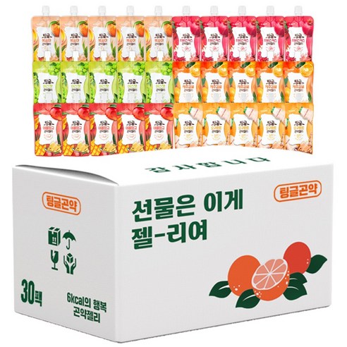 로엘 팅글 곤약젤리 130g 6종 x 5p 세트, 30개