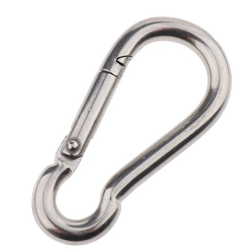 YSSHOP 헤비 듀티 304 스테인레스 스틸 스프링 스냅 후크 Carabiner 키 체인 클립, {"수건소재":"304 스테인레스 스틸"}, 실버