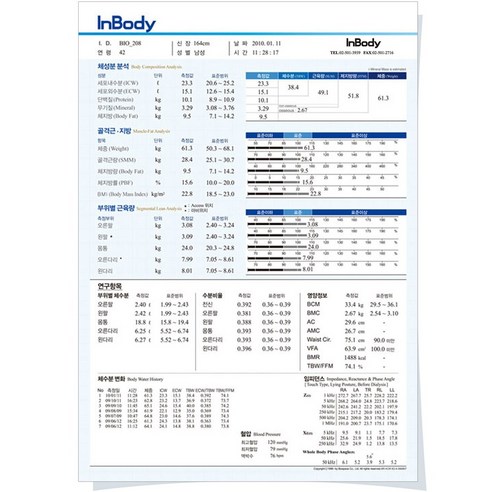 인바디 S10 용지 결과지 종이 프린트 출력표 500매, [TYPE 1] 성인용 결과지 500매, 혼합색상