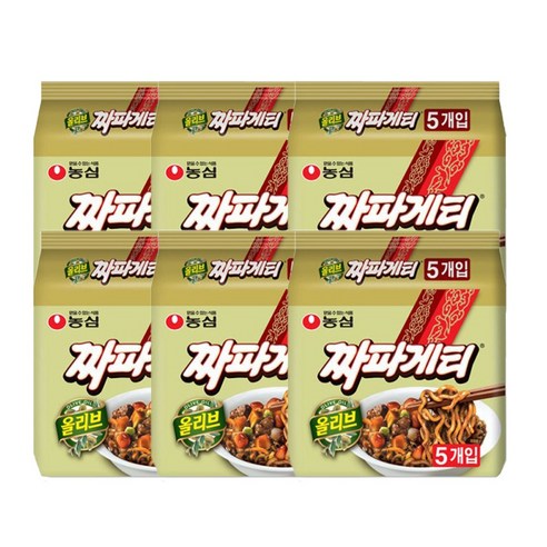 <올따옴> 농심 짜파게티 5입멀티 6봉, 30개