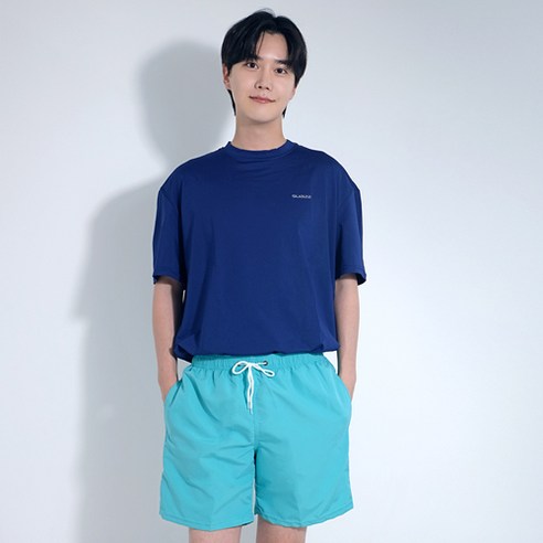서브22 루즈핏 비치웨어 반팔 상하의 래쉬가드 세트