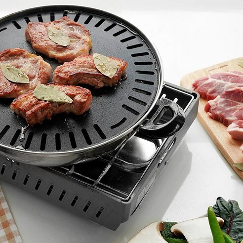연기, 기름 걱정 없이 즐기는 쾌적한 홈 BBQ, 아무불판 직화 로스 그릴!