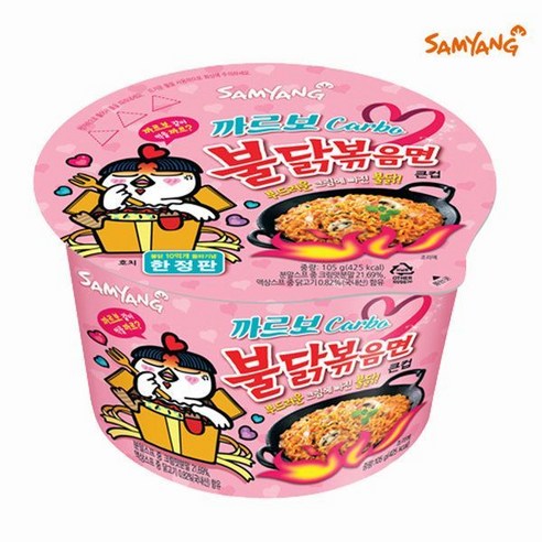 까르보 불닭볶음면 큰컵 용기면 105g X 12