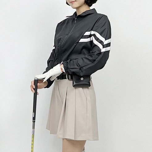 아크나인 여성 골프 플레이 바람막이 점퍼 크롭자켓 골프웨어 2color 간절기용