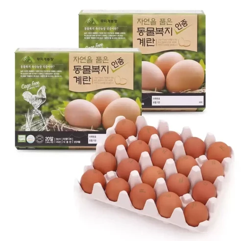 한스팜 자연을 품은 동물복지 인증 계란 20구 x 2개