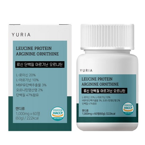 류신 단백질 아르기닌 오르니틴 1000mg x 60정, 1개