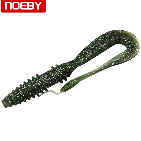 NOEBY Wobblers Soft Silicone Lures 8cm Special Tail Worm Shrimp Smelling Fishing Lures Tackle S3117, 205