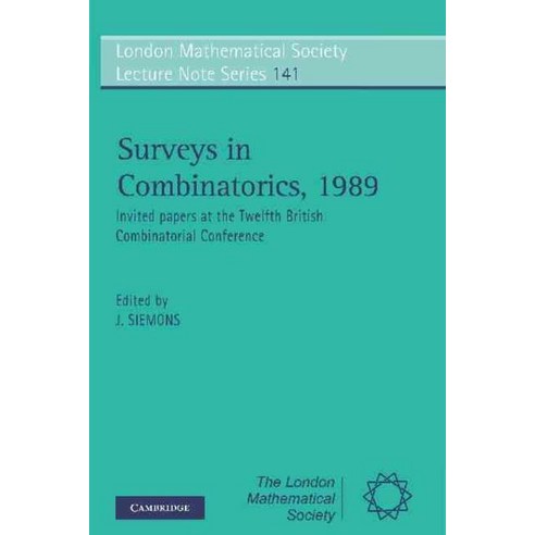 "Surveys in Combinatorics 1989", Cambridge University Press
