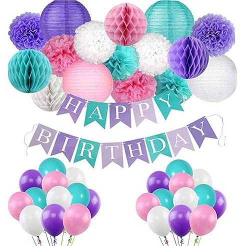 파티복닷컴 생일파티 풍선세트 PT092, 혼합