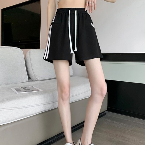피치망고 트레일리 베이직 데일리 여성 트레이닝 사이드 투라인 하프 팬츠