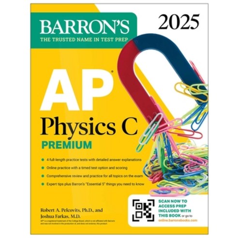 (영문도서) AP Physics C Eighth Edition: 4 Practice Tests + Comprehensive Review +... Paperback, Barrons Educational Services, English, 9781506291628