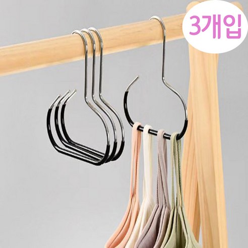 옷걸이형 모자걸이 모자 거치대 헹거 스틸 다용도 3P, 3개, 블랙
